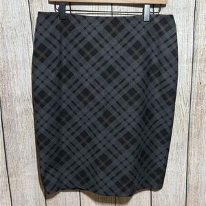 Bailey 44 Gray Plaid Pencil Skirt